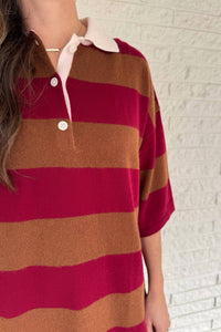 Self Contrast - Women's Cashmere Polo Dress
