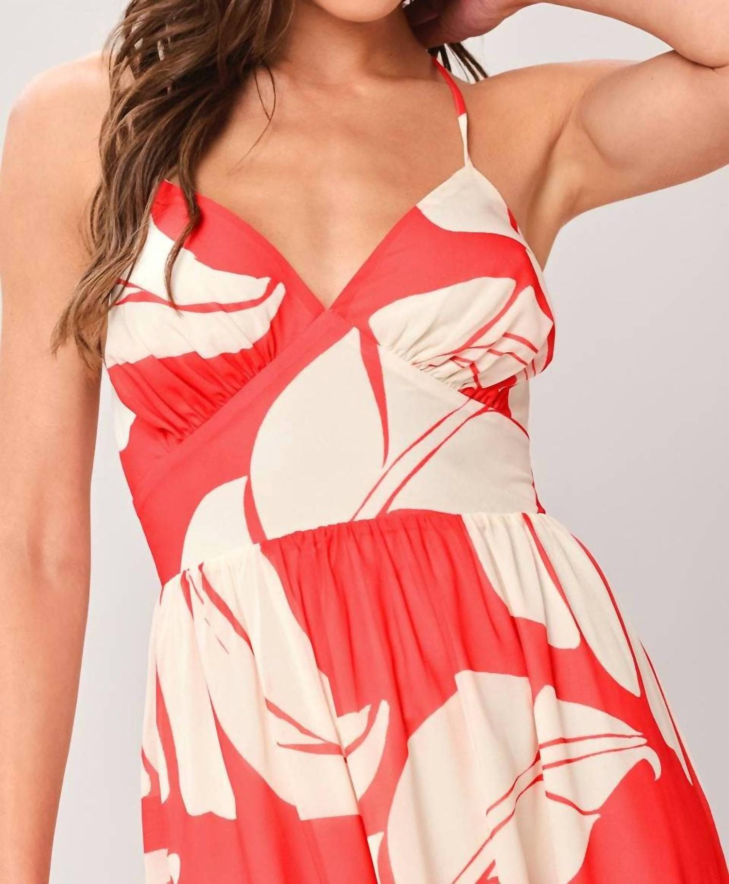 Flying Tomato - Printed Woven Maxi Dress