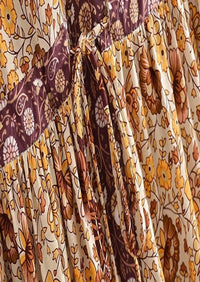 Sundayup - Women's Bohemian Floral Print Maxi Dress