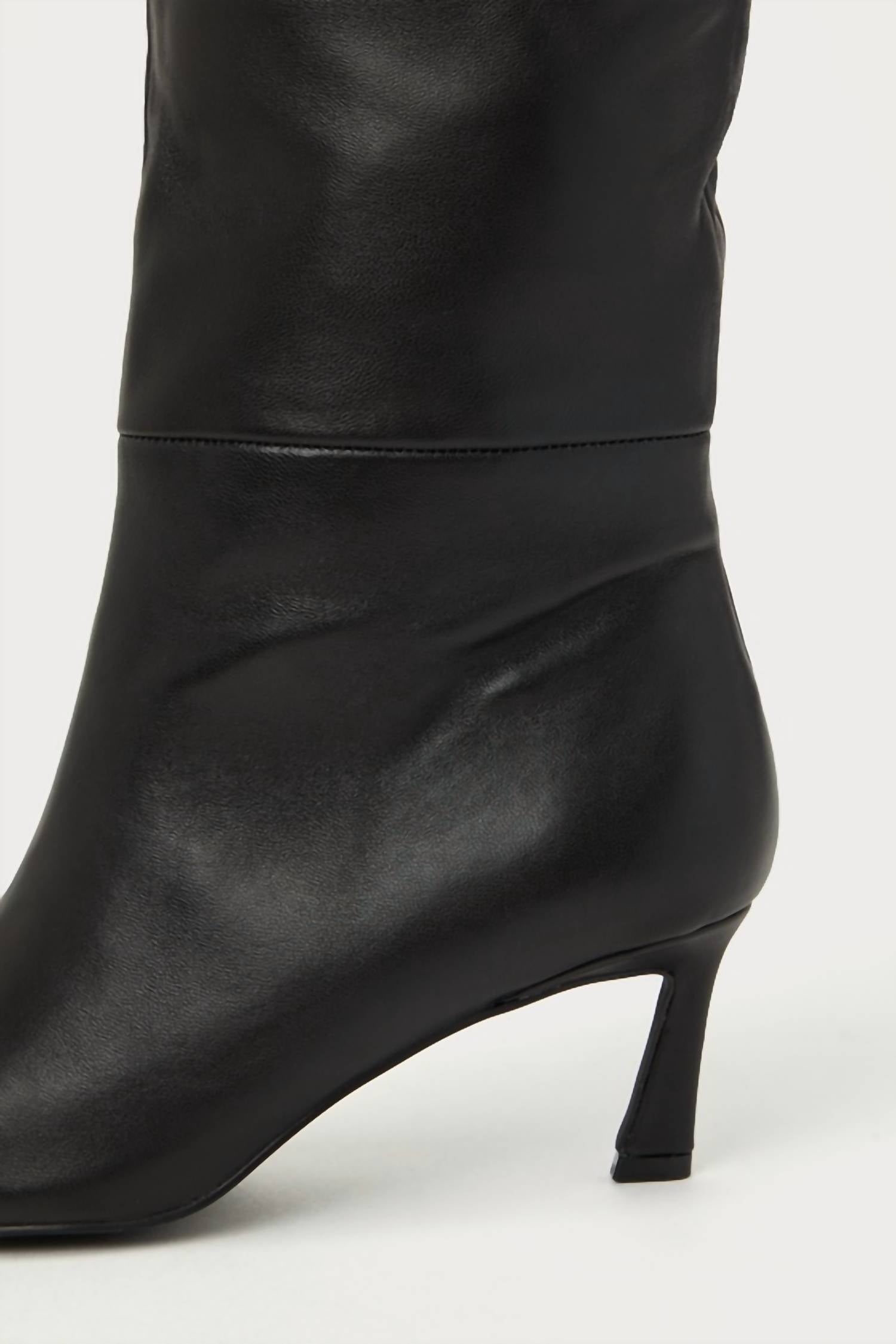 STEVE MADDEN Women's Lavan Kitten Heel Knee High Boots in black - women's shoe - alternate view