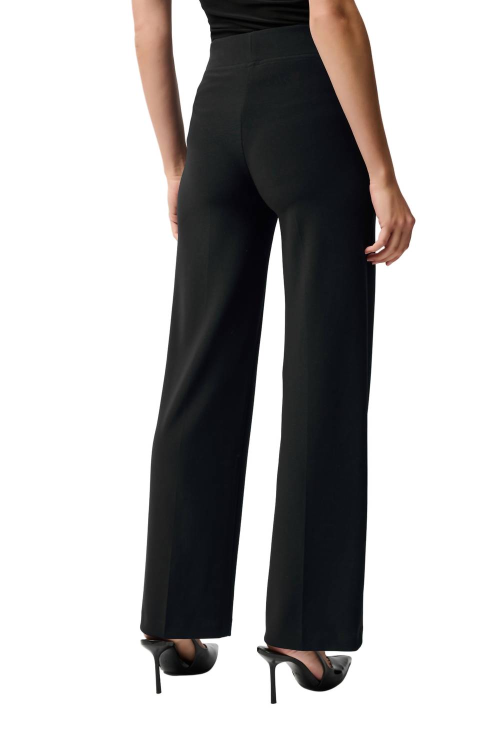 Joseph Ribkoff Classic Wide Leg Pant in black - women's pants - detail view