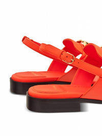 Salvatore Ferragamo Women's Gancini Leather Flat Sandal in orange - women's sandal - alternate view