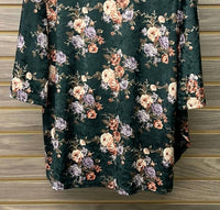 Peach Love - Women's Flare Sleeve Floral Cardigan