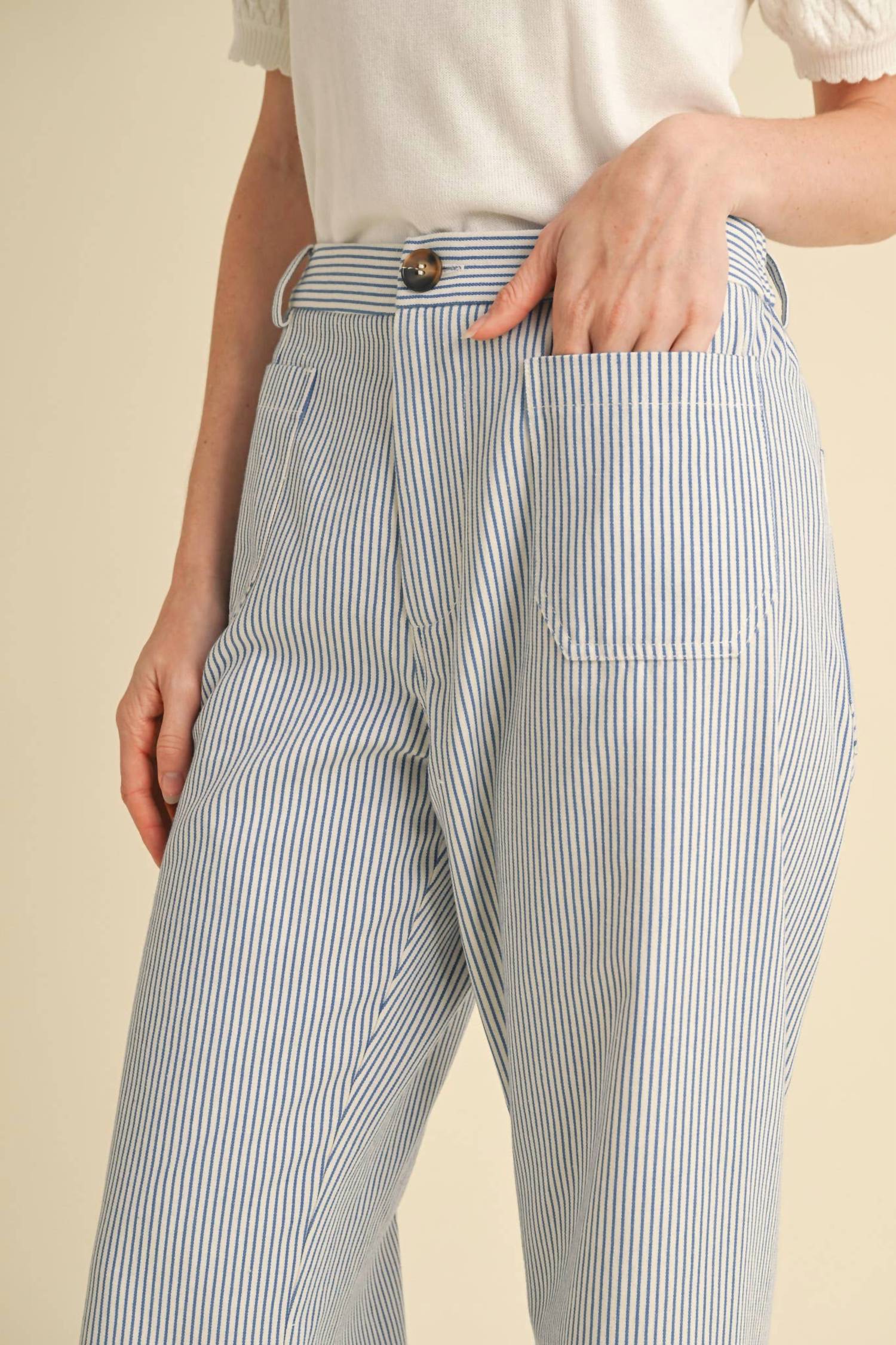&Merci - Striped Wide Leg Pants