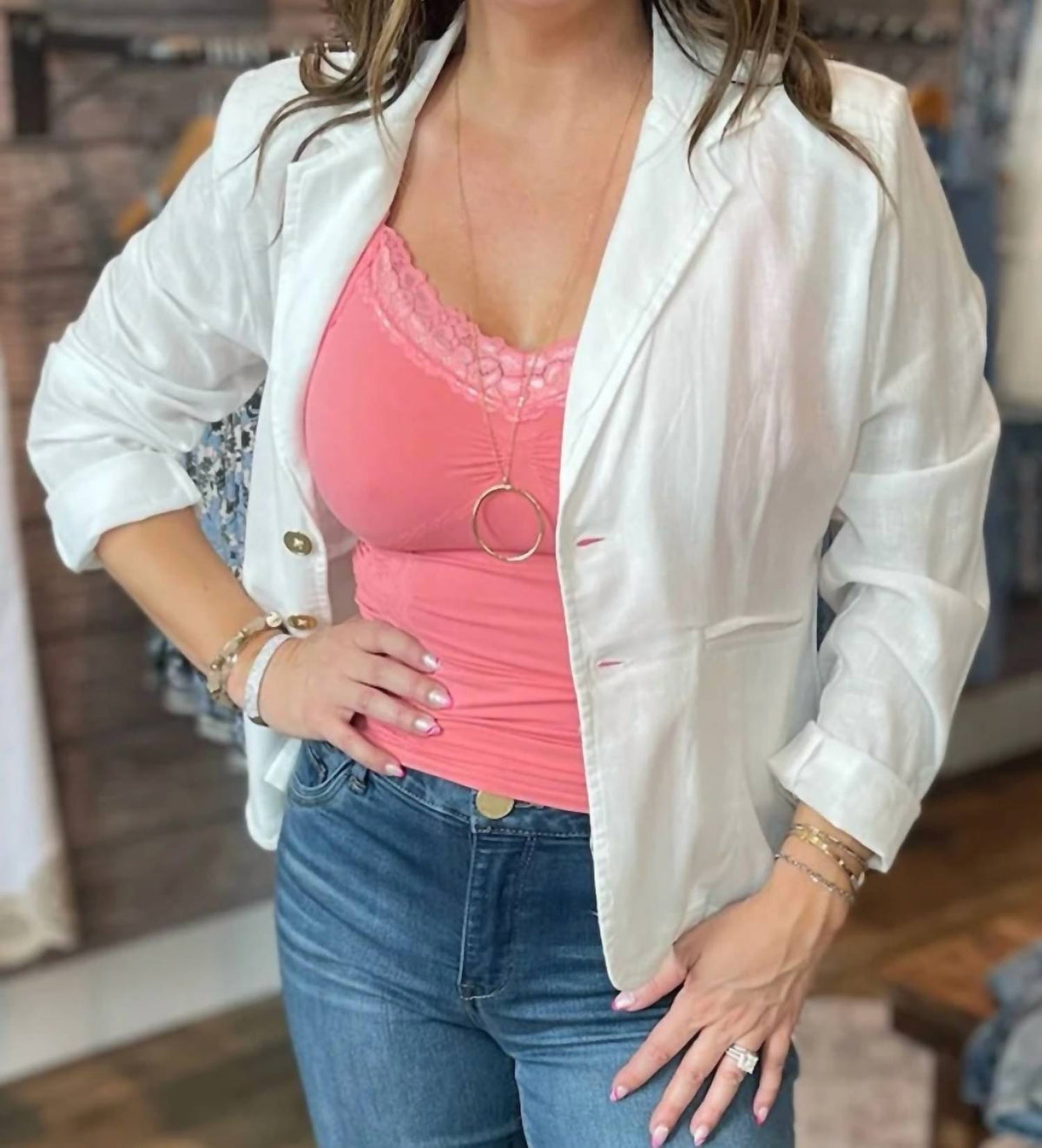 Elan - Linen Blend Summer Blazer