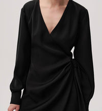 EXQUISE Emerson Mini Dress in black - women's dress - alternate view