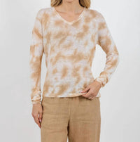 Elliott Lauren - Daydreaming Printed V Neck Sweater