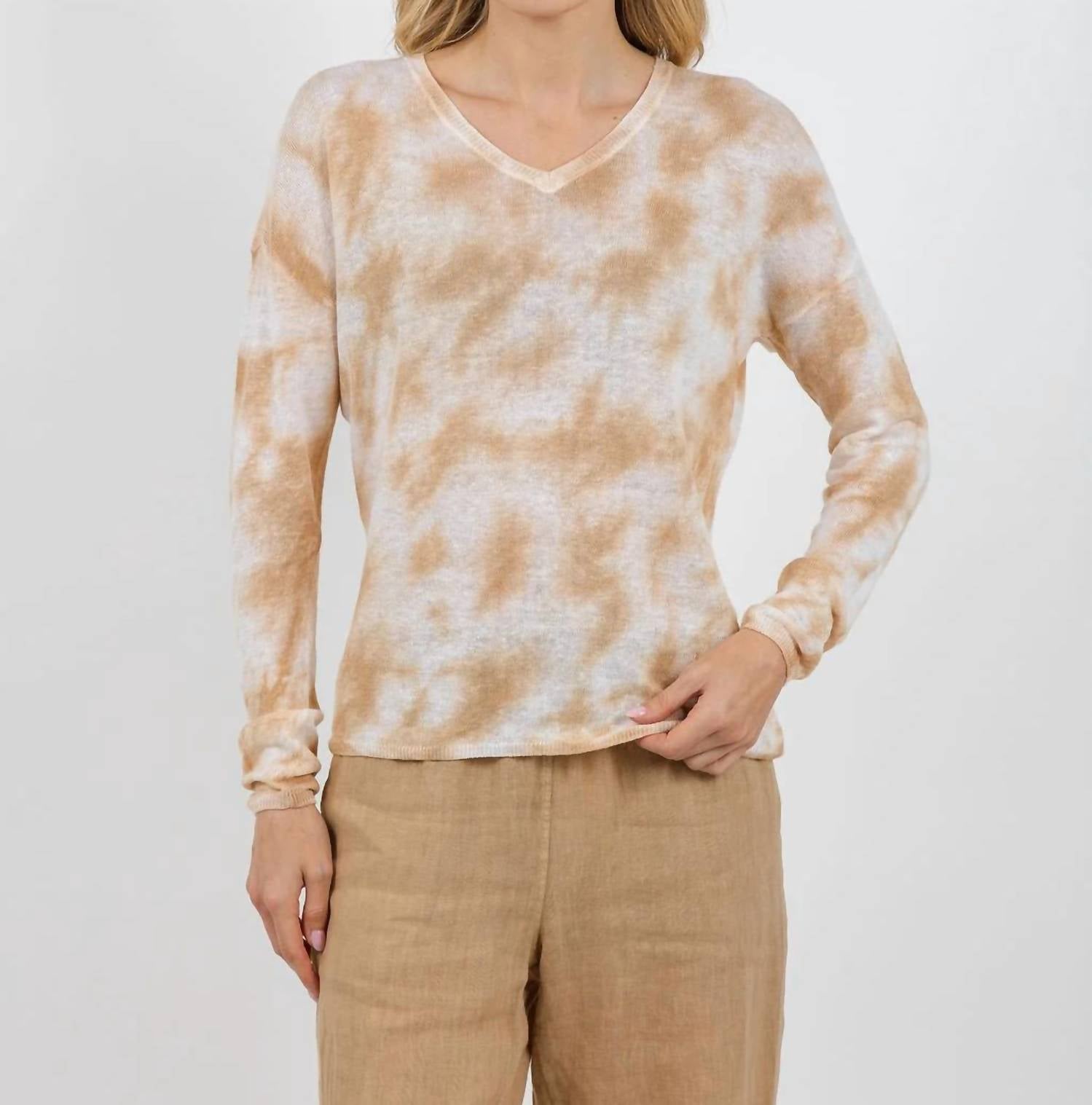Elliott Lauren - Daydreaming Printed V Neck Sweater