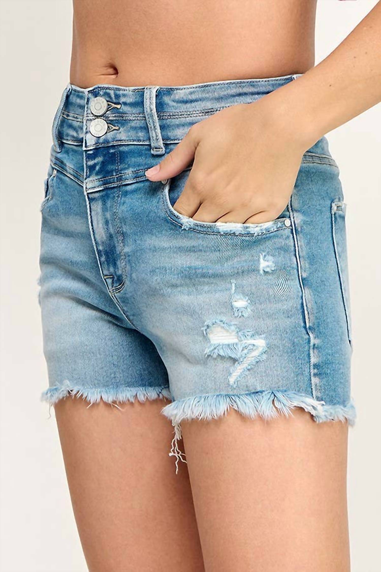 Petra153 - Medina High Rise Yoke Detailing Shorts