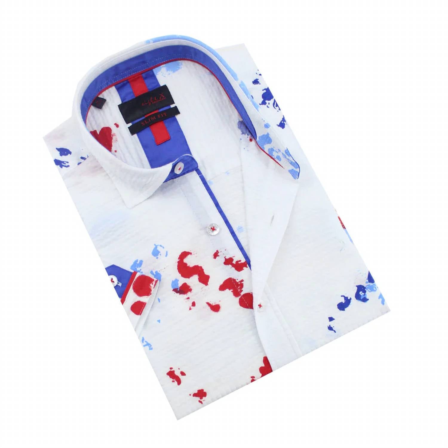 Eight X - Chromo Ink Spot Print Short Sleeve Shirt