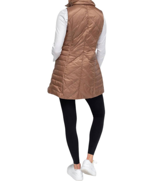 Anorak - Chevron Quilted Long Vest