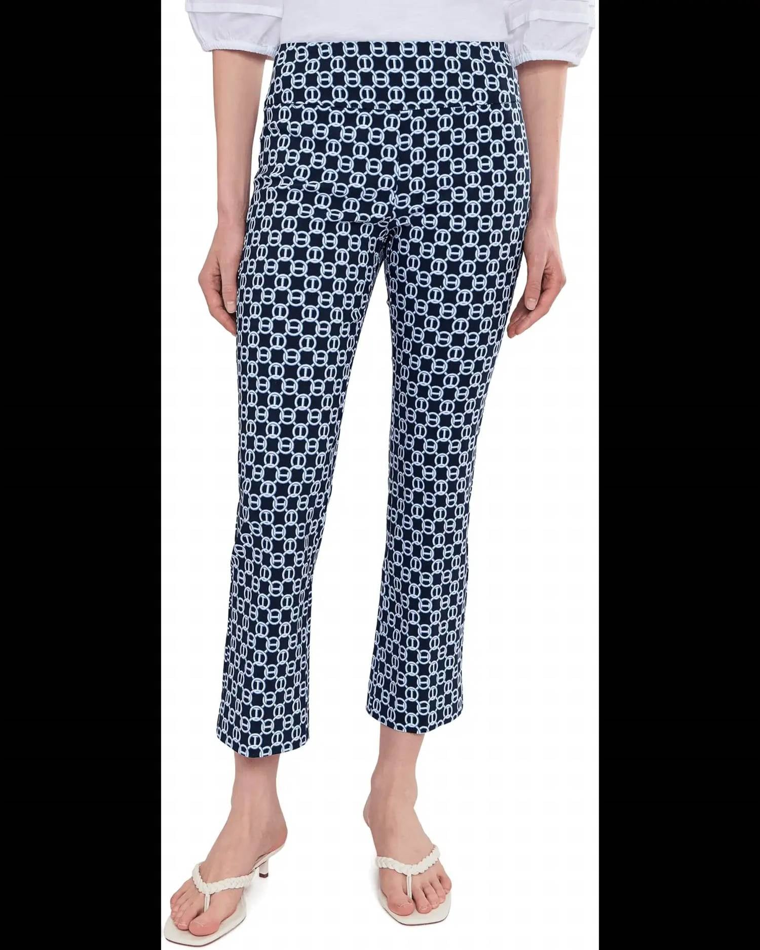 Elliott Lauren - Elastic Waist Pull On Boot Cut Pants