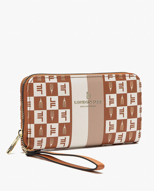 London Fog - Women's Adalia Signature Zip Around Wallet