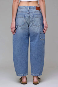 Hidden - Women's Inseam Cropped Sammie Barrel Jeans
