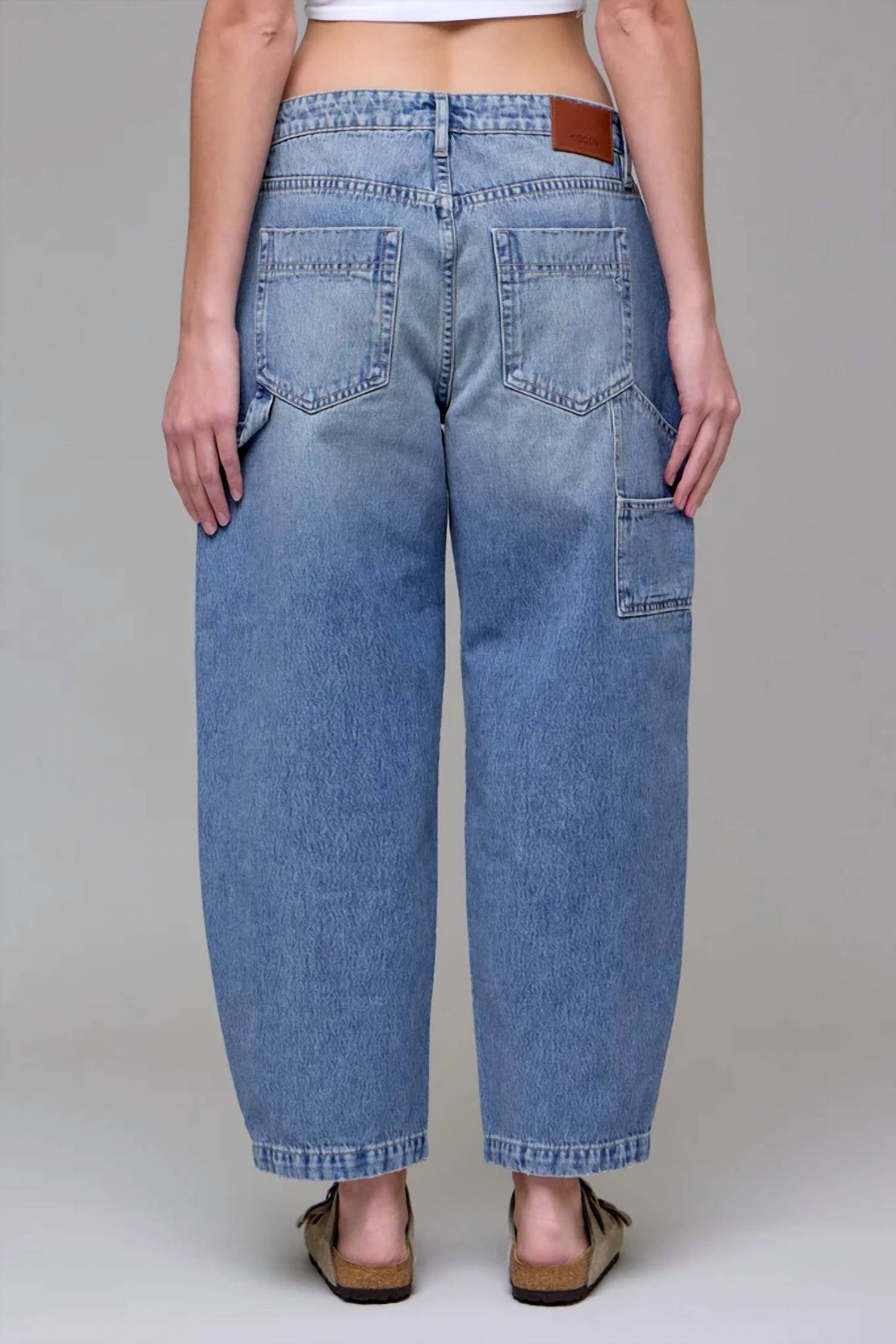Hidden - Women's Inseam Cropped Sammie Barrel Jeans