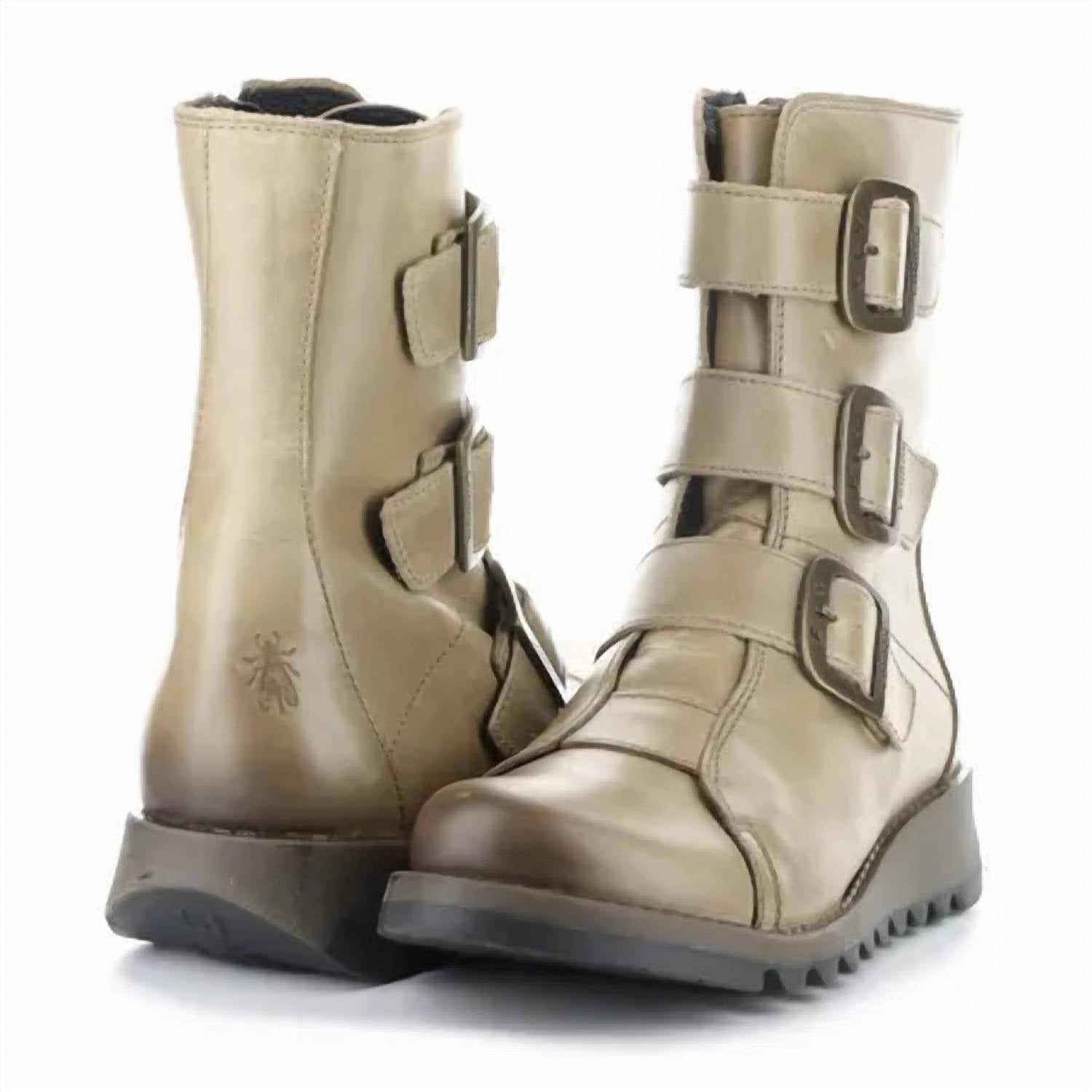 Fly London - Women's Leather Wedge Heel Bootie