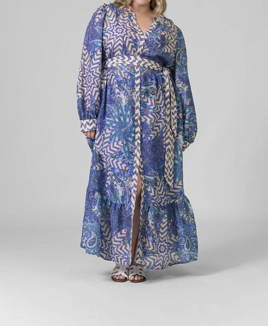 Marie Oliver - Hannon Button Down Long Sleeve Maxi Dress - Plus