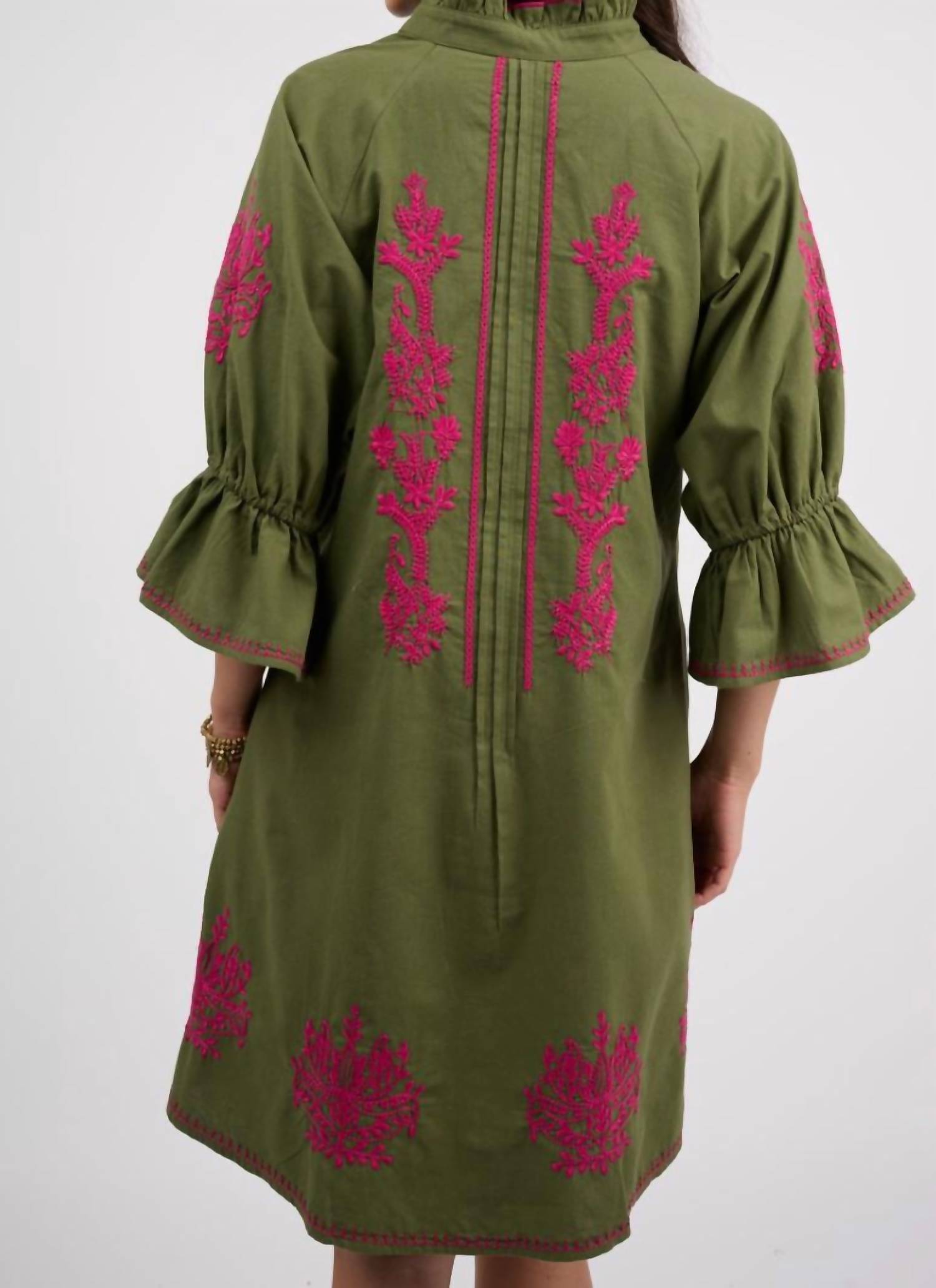 Uncle Frank - Embroidered Fit & Flare Dress