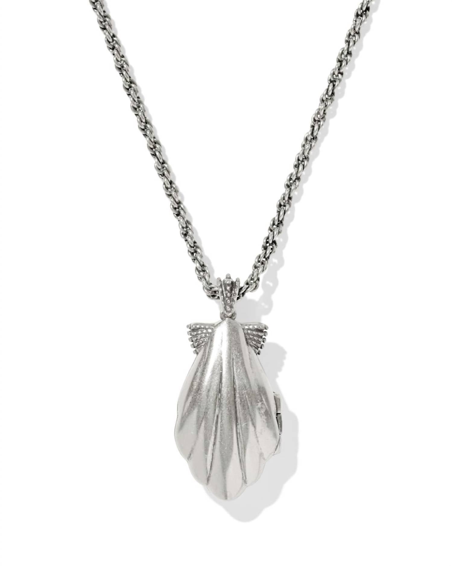 Kendra Scott Women's Alexa Locket Short Pendant Necklace in silver natural mother of pearl - women's jewelry - view 4