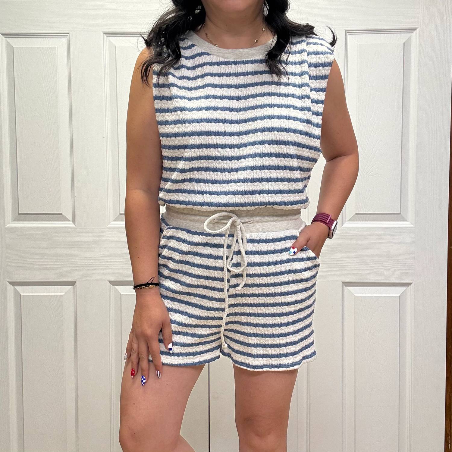 Sew In Love - Relaxed Fit Sleeveless Stripe Romper