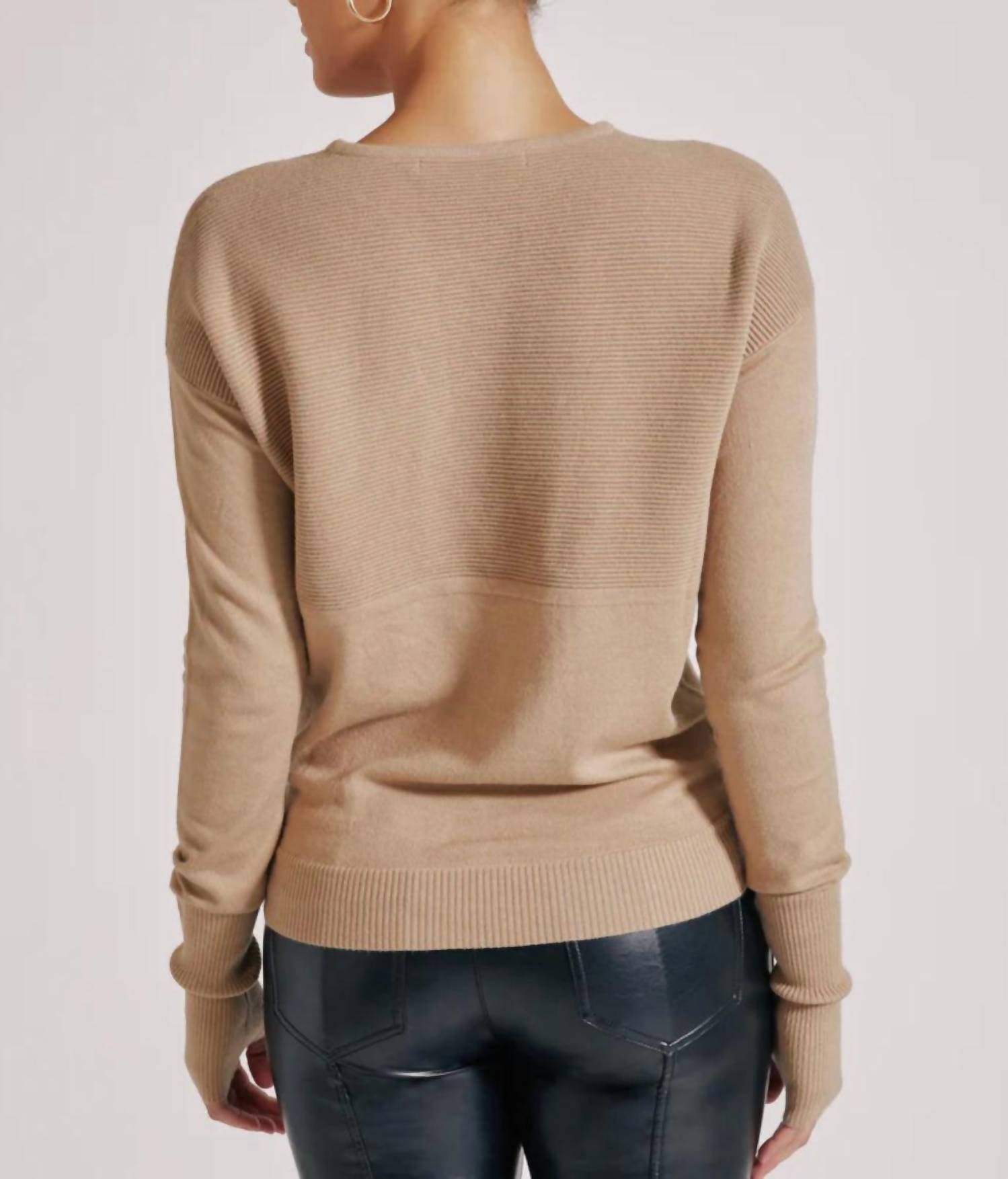 Blanc Noir - PORTOLA V NECK SWEATER