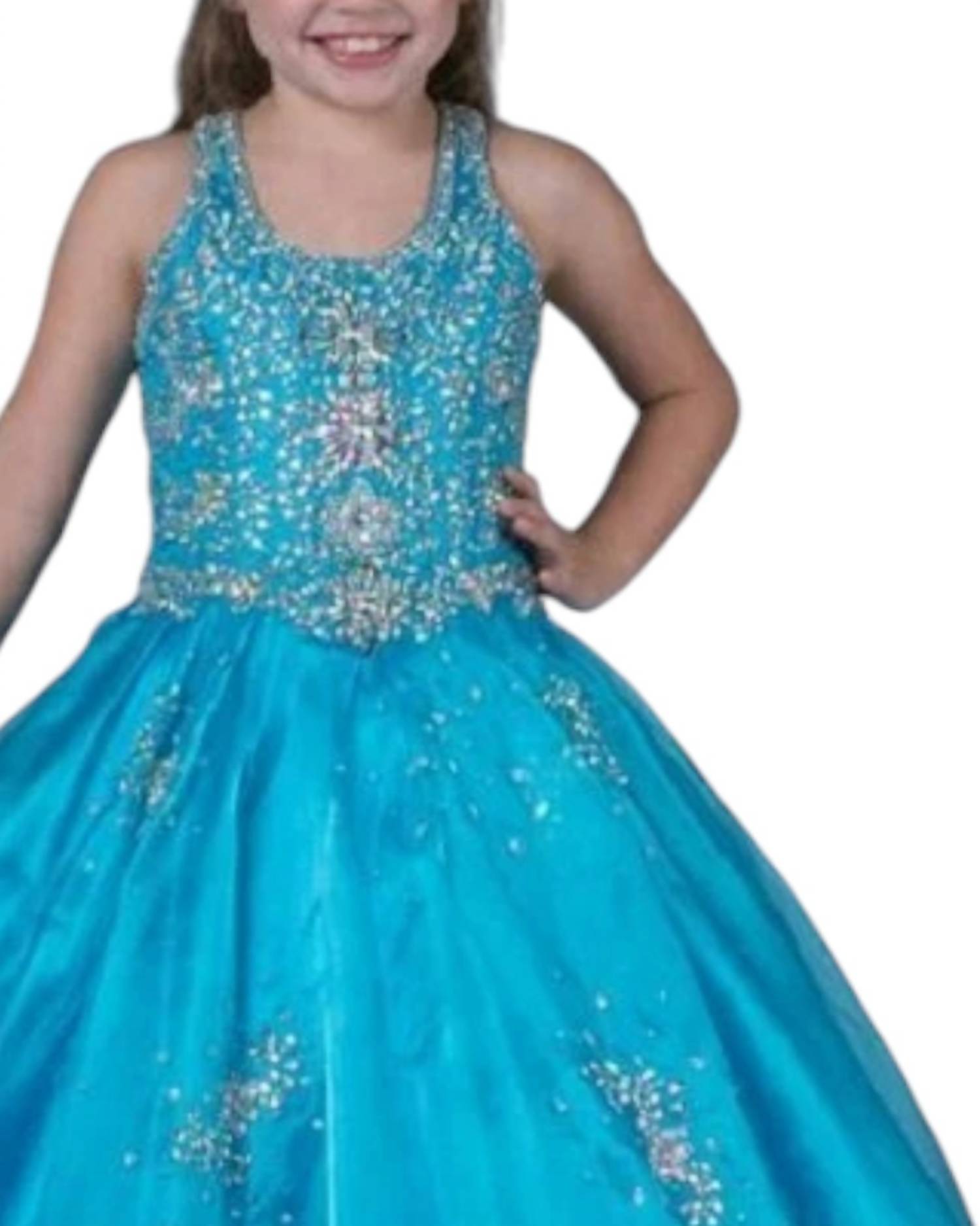 Little Rosie - Girl's Glitz Long National Pageant Dress