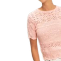 Hyfve - Crochet Knit Short Sleeve Top