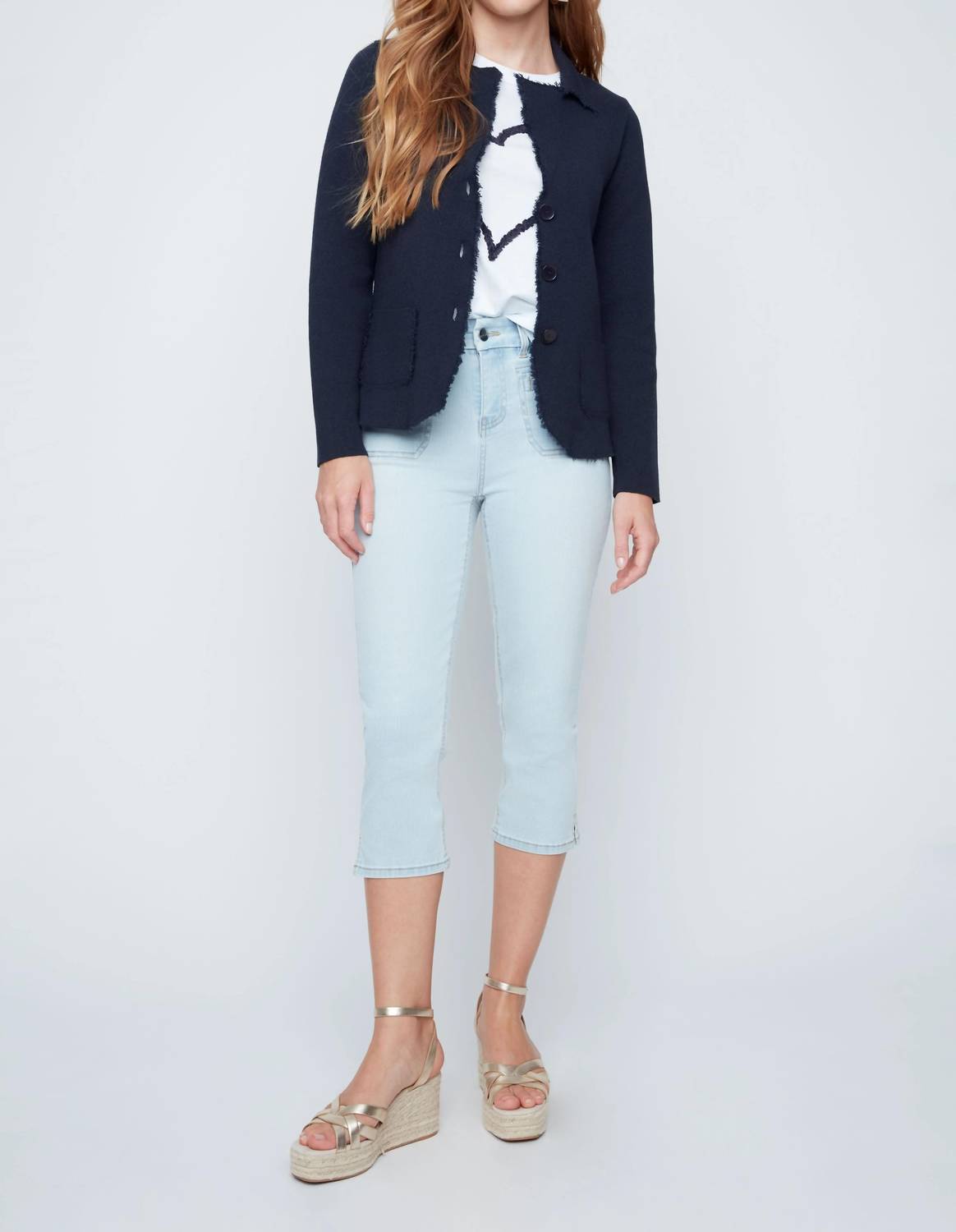 Renuar - Long Sleeve Knit Blazer