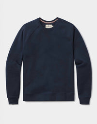 The Normal Brand Puremeso Everyday Crew Top in normal navy - men's long sleeve top - alternate view