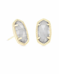 Kendra Scott Women's Ellie Earrings in gold slate cats eye - women's jewelry