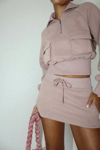 Bailey Rose - Mini Skirt And Sweatshirt Set