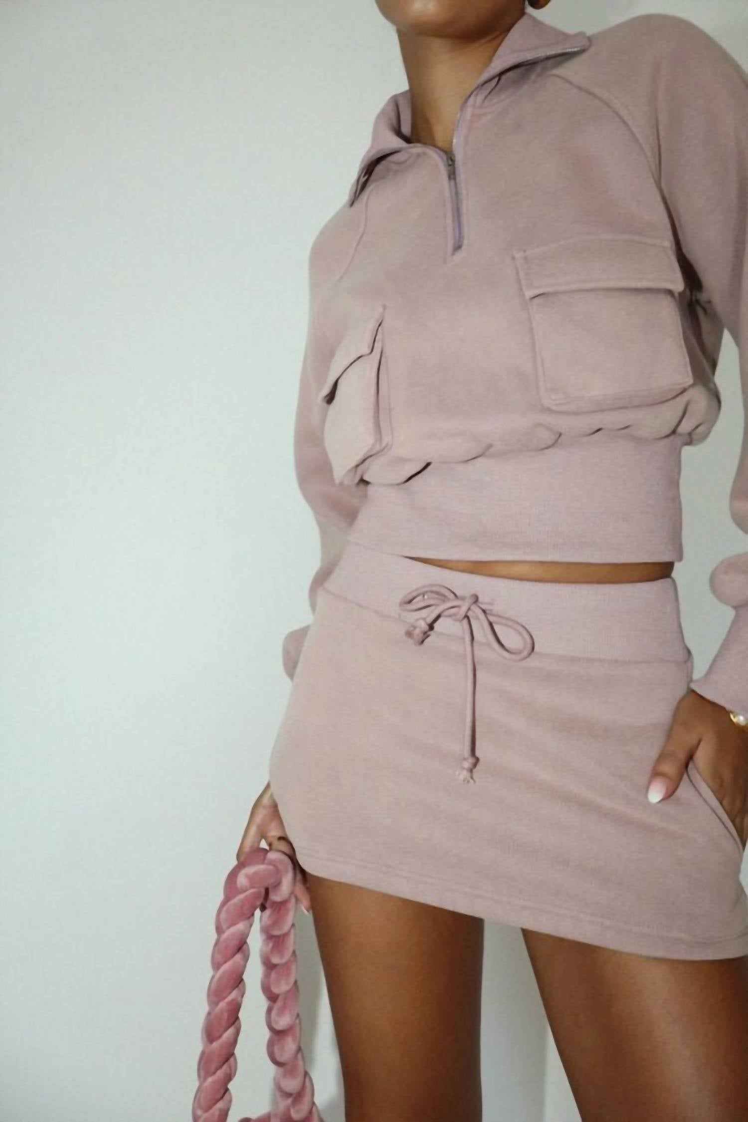 Bailey Rose - Mini Skirt And Sweatshirt Set
