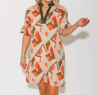 Thml - Print Short Sleeve Mini Dress