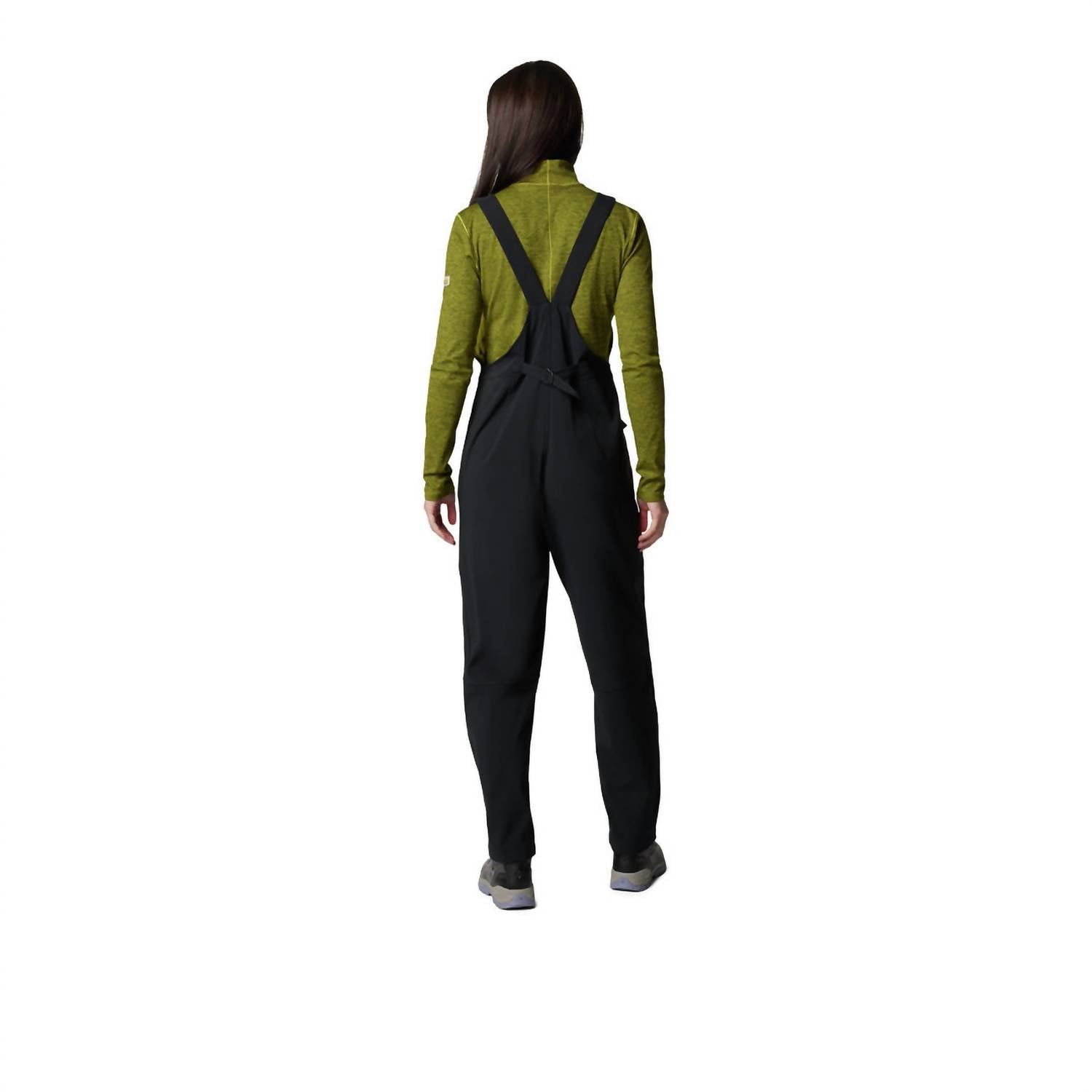 Columbia Wallowa Softshell Overall in black - women's jeans - detail view
