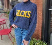Gameday Social - Jacks Knit Mock Neck Sweater