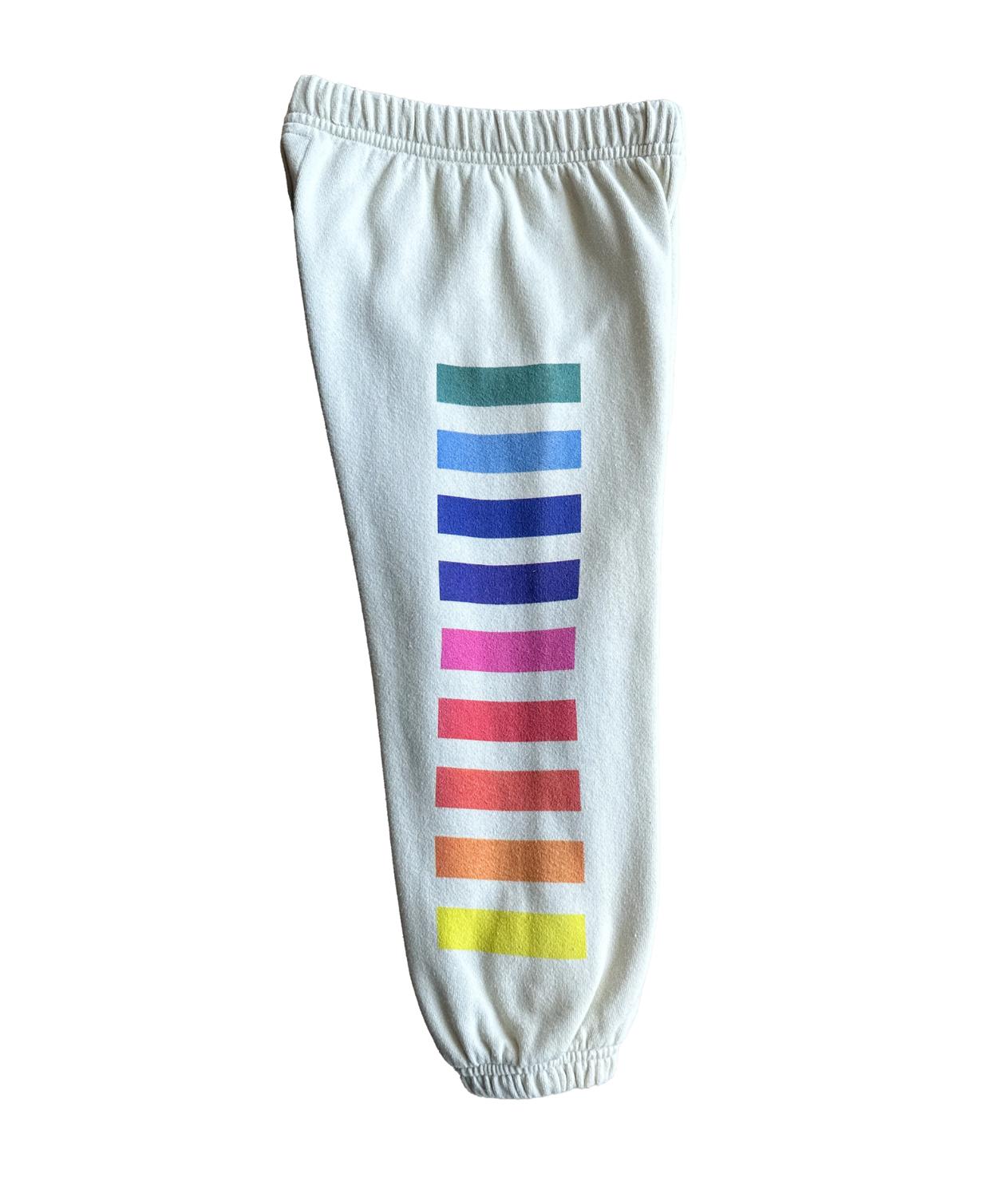 ROWDY SPROUT Girl's True Colors Sweatpants in bone - kids' joggers - view 4