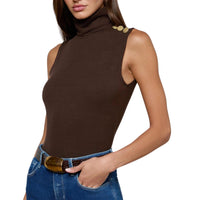 L'Agence - Ceci Sleeveless turtleneck Top