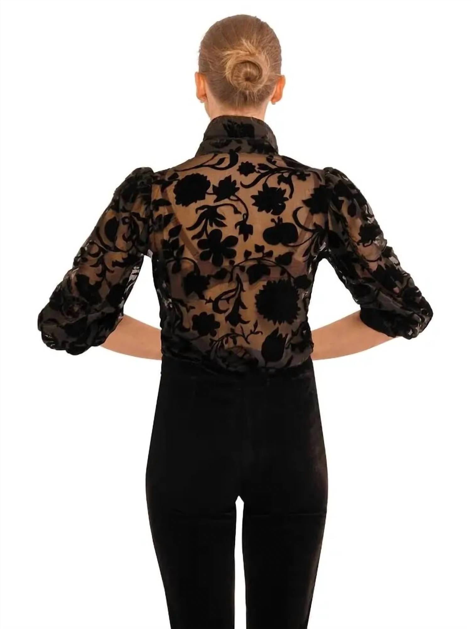 Gretchen Scott - Flighty Floral Blouse