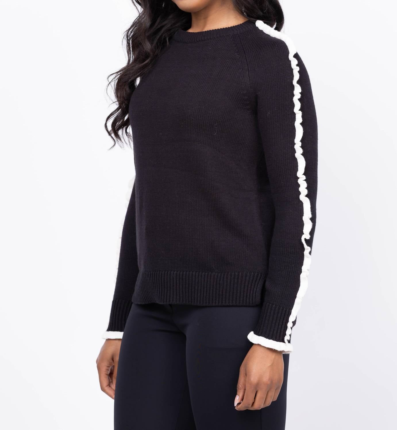 Nic + Zoe - Ruffled Down Sweater