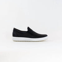 ECCO Women's Soft 7 Woven Slip On 2.0 Shoe in black - women's sneaker