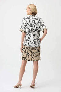 Joseph Ribkoff - Woven Abstract Print Shirt Dress