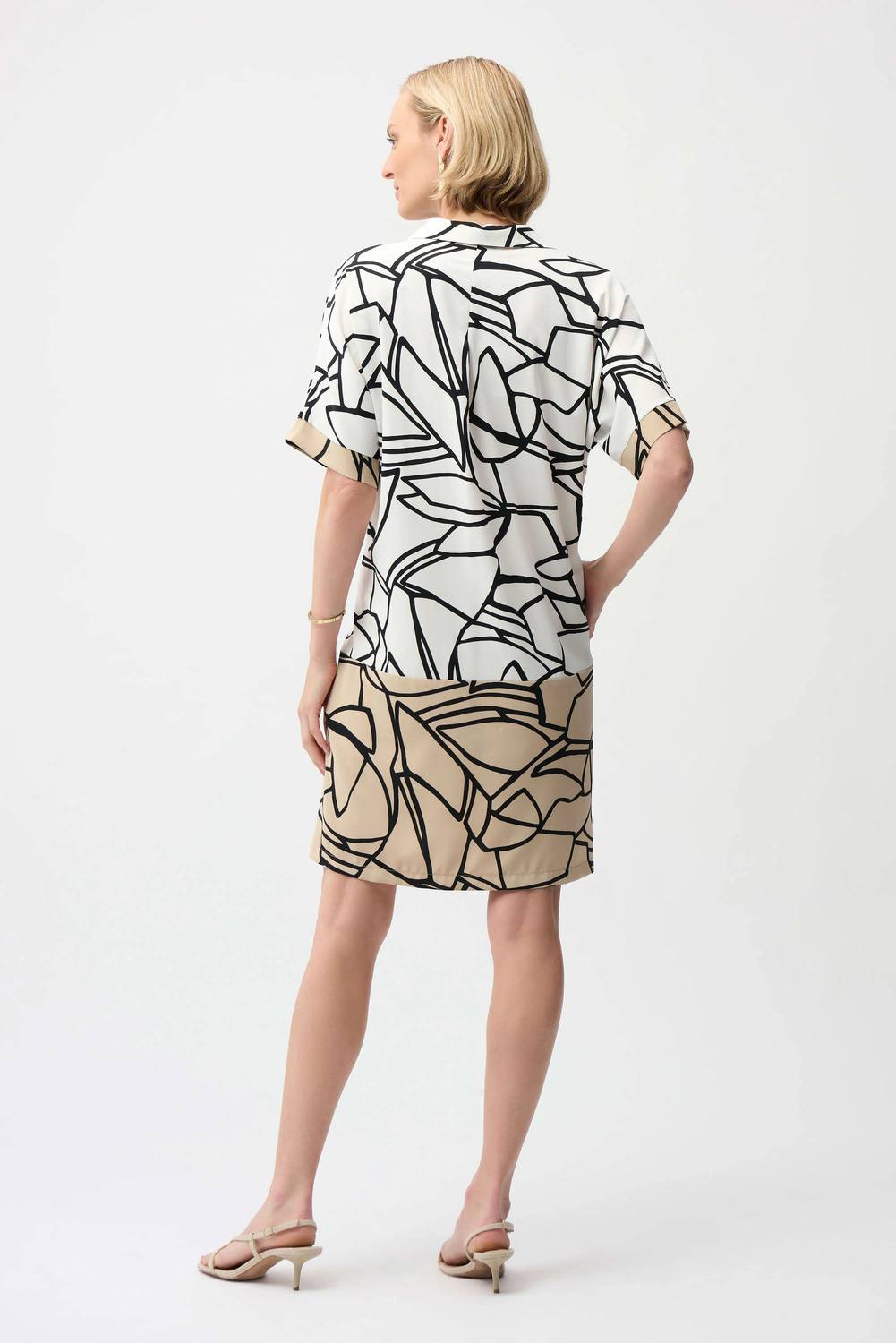 Joseph Ribkoff - Woven Abstract Print Shirt Dress