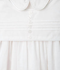 Elegant Baby Boys' Gown And Bonnet Christening Set in white - kids' dress - detail view