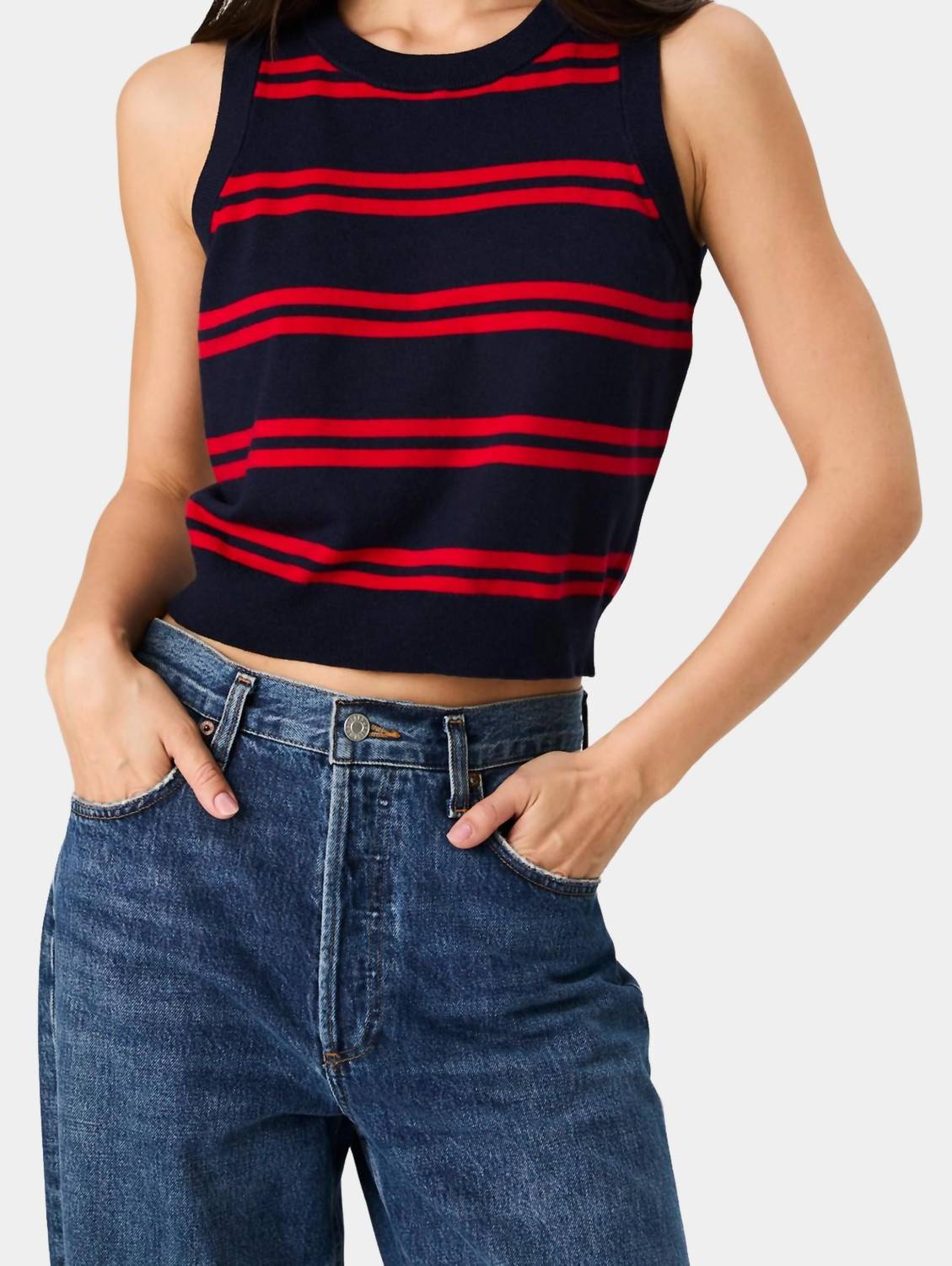 French Connection - Padma Fine Knit Sleeveless Vest