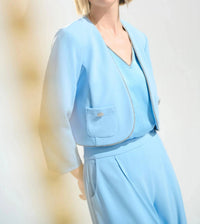 Joseph Ribkoff - Rhinestone Trim Cropped Jacket