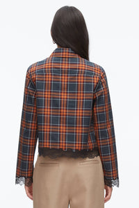 3.1 Phillip Lim - Long Sleeve Cropped Shirt With Lace Hem