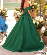 Amarra - Off-shoulder Bow Ball Gown With Sweetheart Bodice