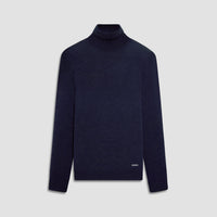 Bugatchi Uomo Super Merino Wool Turtleneck Sweater in midnight - men's sweater - view 5