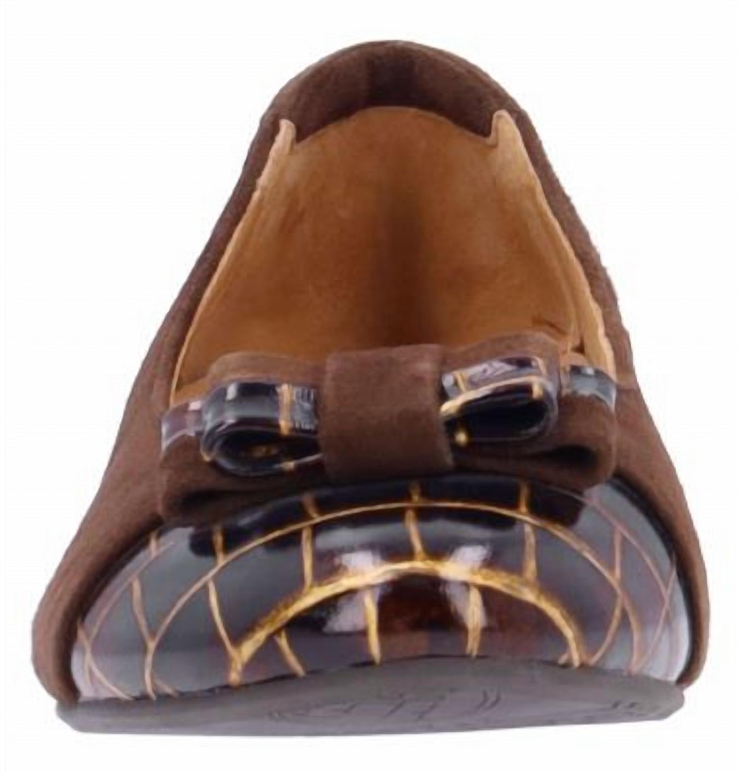 L'amour Des Pieds Women's Farida Leather Pump Shoes in chocolate brown - women's flats - view 4