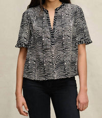 Velvet By Graham & Spencer - Autumn Fern Print Freeda Top